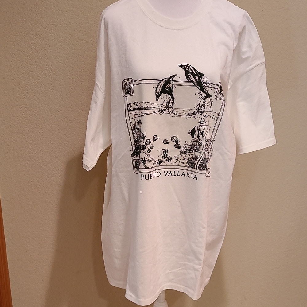 Graphic Del Sol Puerto Vallarta 100% Cotton Tee Shirt Size XL New